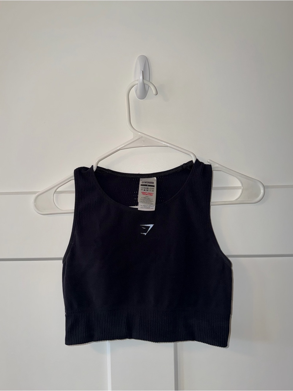 Gymshark Black Seamless Crop Top Tank